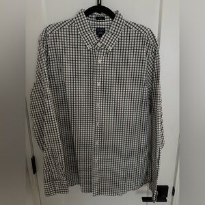 J. Crew Burgundy, Green and White Grid Button Down Shirt